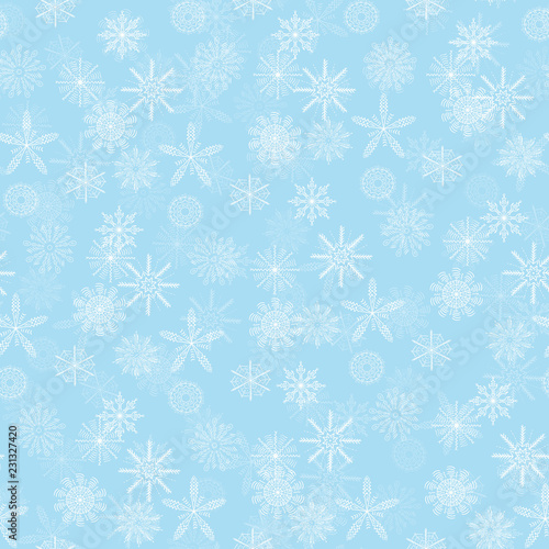 seamless pattern_1_on Christmas and new year theme winter snowflakes