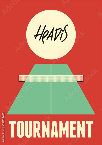 Headis tournament typographical vintage style poster. Vector illustration.