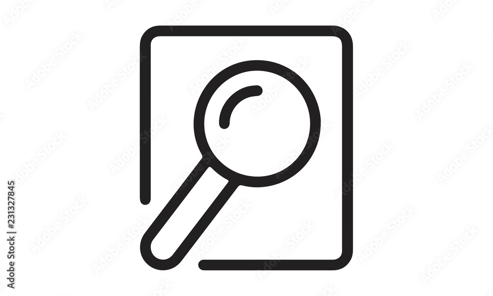 Document Searching Line Icon Vector Document Searching Line Icon Vector
