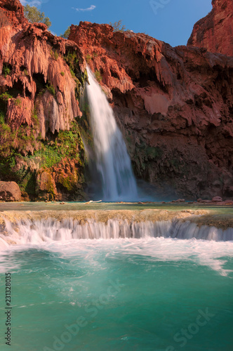 Havasu Falls  waterfalls in the Grand Canyon  Arizona