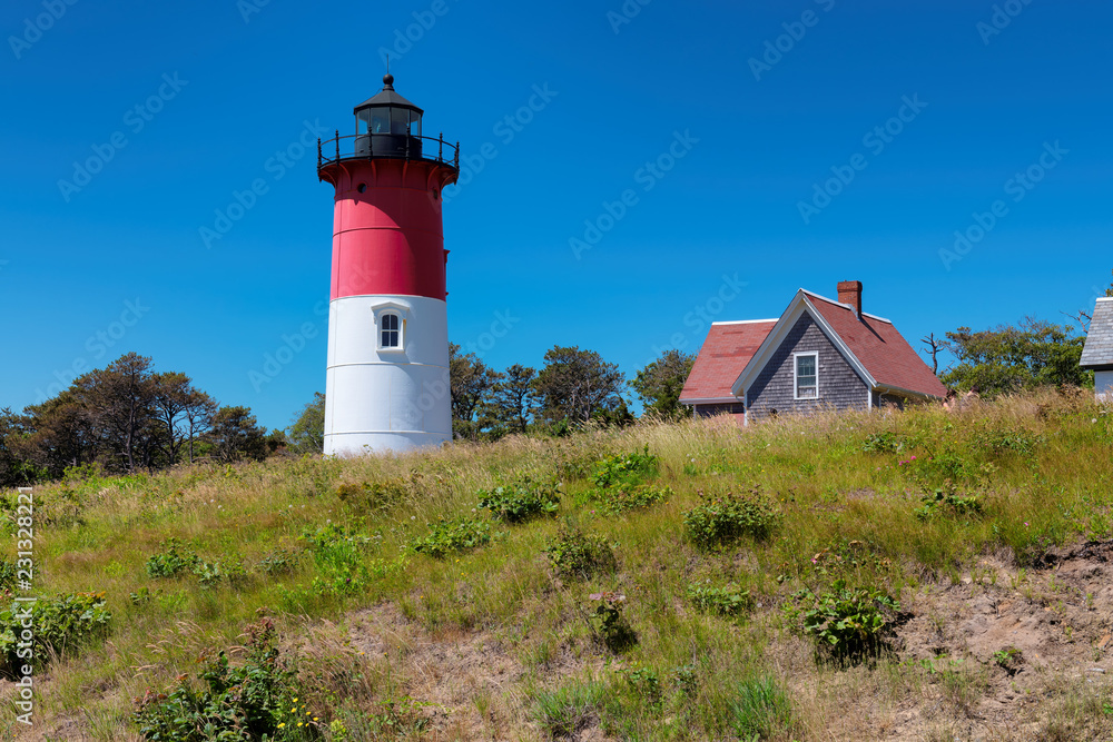 Cape Cod Lighthouse. Nauset Beach Light Lighthouse, Cape Cod, Massachusetts, New England, USA, Cape Cod Lighthouse. Nauset Beach Light Lighthouse, Cape Cod, Massachusetts, New England, USA,