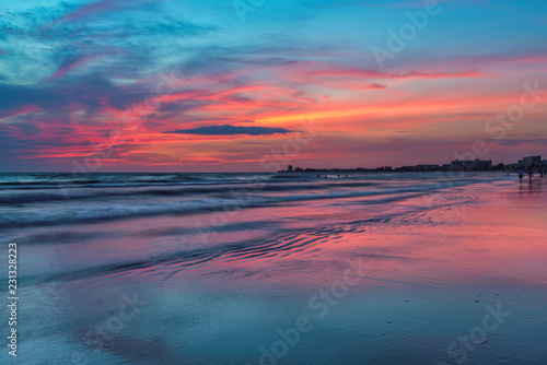 фотографія Pink Sunset at Siesta Key beach, Gulf Mexico, Florida. USA