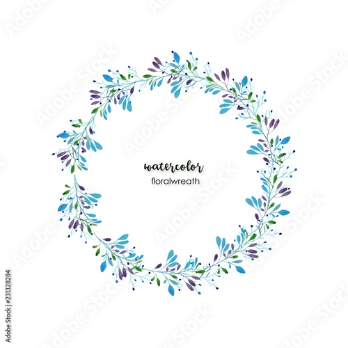 watercolor floral wreath