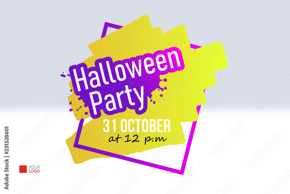 Halloween Party Invitation Square