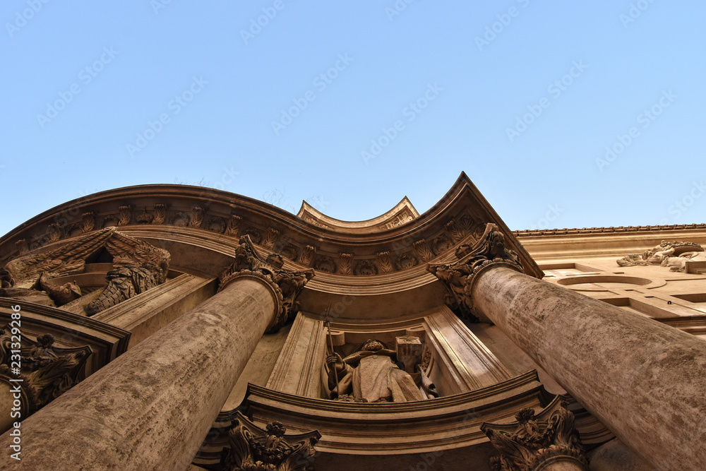 The church of San Carlo alle Quattro Fontane, church of Rome, by Francesco Borromini
