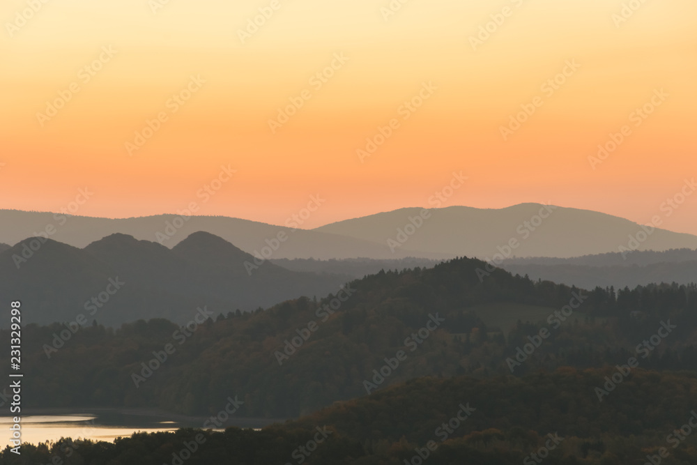 Ridges of the mountains at sunrise. Ridges of the mountains at sunrise.