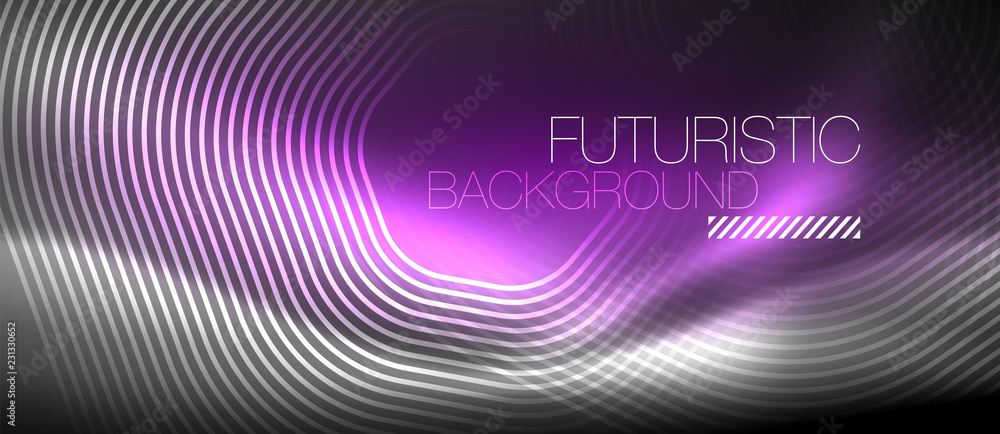 Neon glowing lines, magic energy space light concept, abstract background wallpaper design Neon glowing lines, magic energy space light concept, abstract background wallpaper design