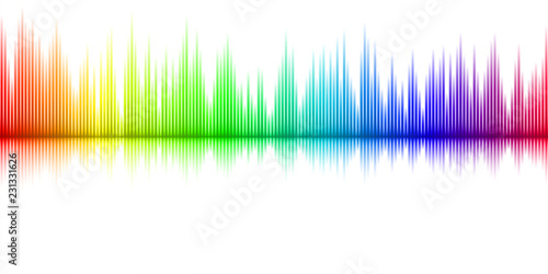 Color sound wave background illustration