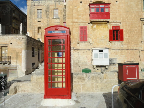 britisches Telefonhäuschen auf Malta