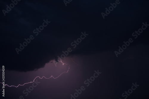 Storm strike at night