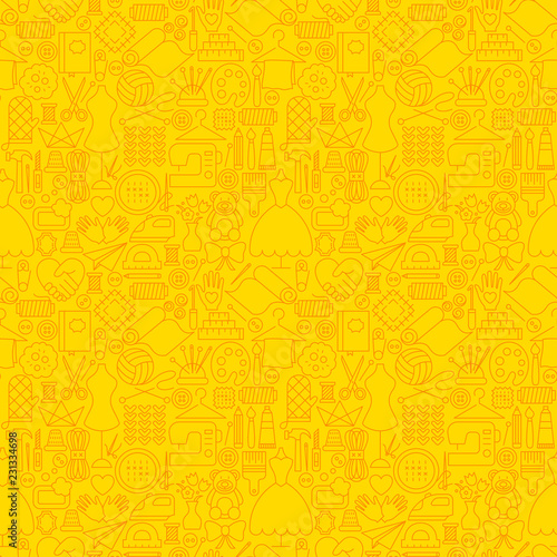 Handmade Craft Line Seamless Pattern