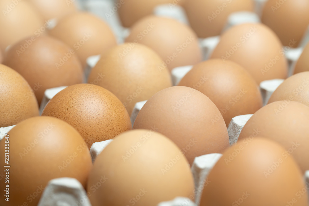 close up whole eggs in box. Chicken egg many. soft focus close up whole eggs in box. Chicken egg many. soft focus