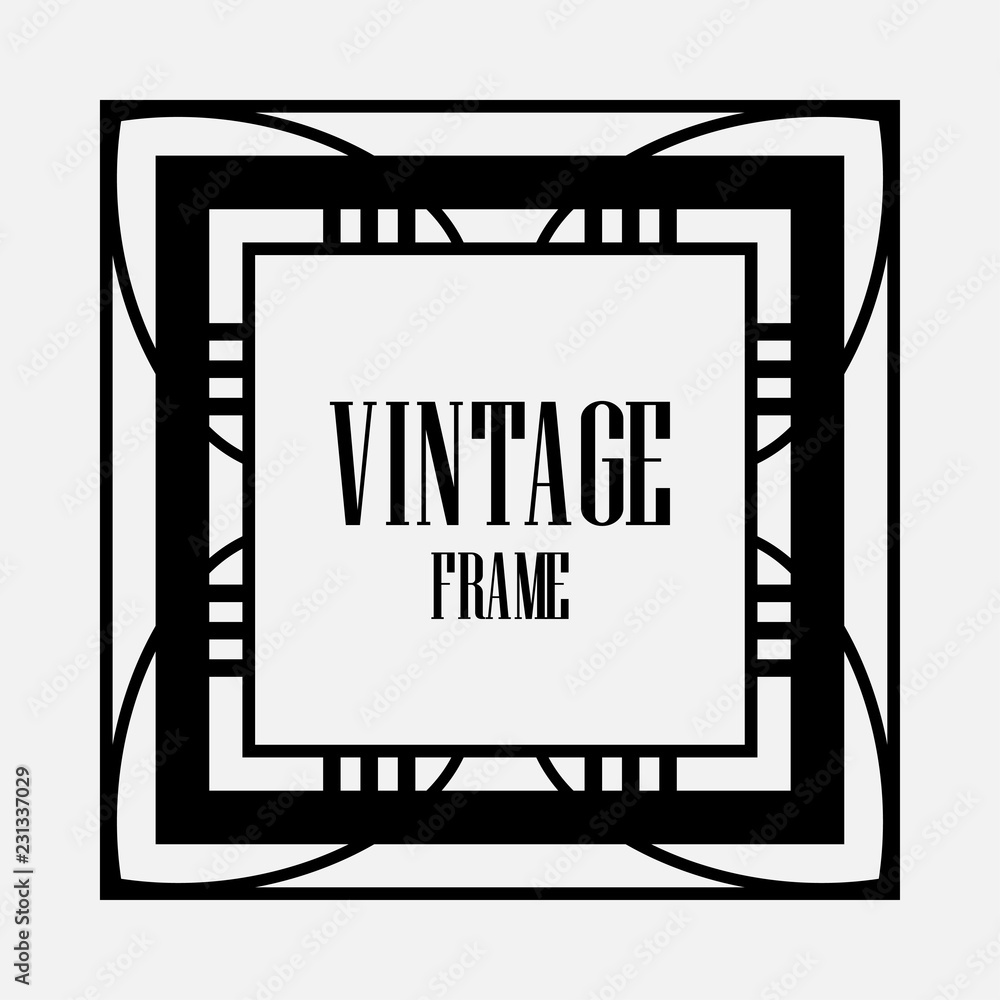 Art Deco border frame