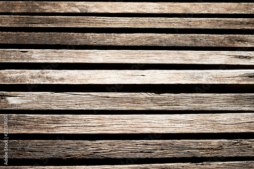 The old wooden walkway is beautiful.