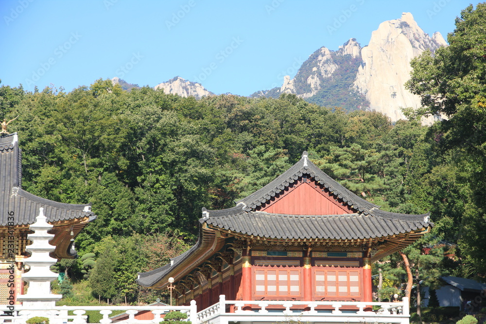 Monastery in Bukhansan National Park, South Korea