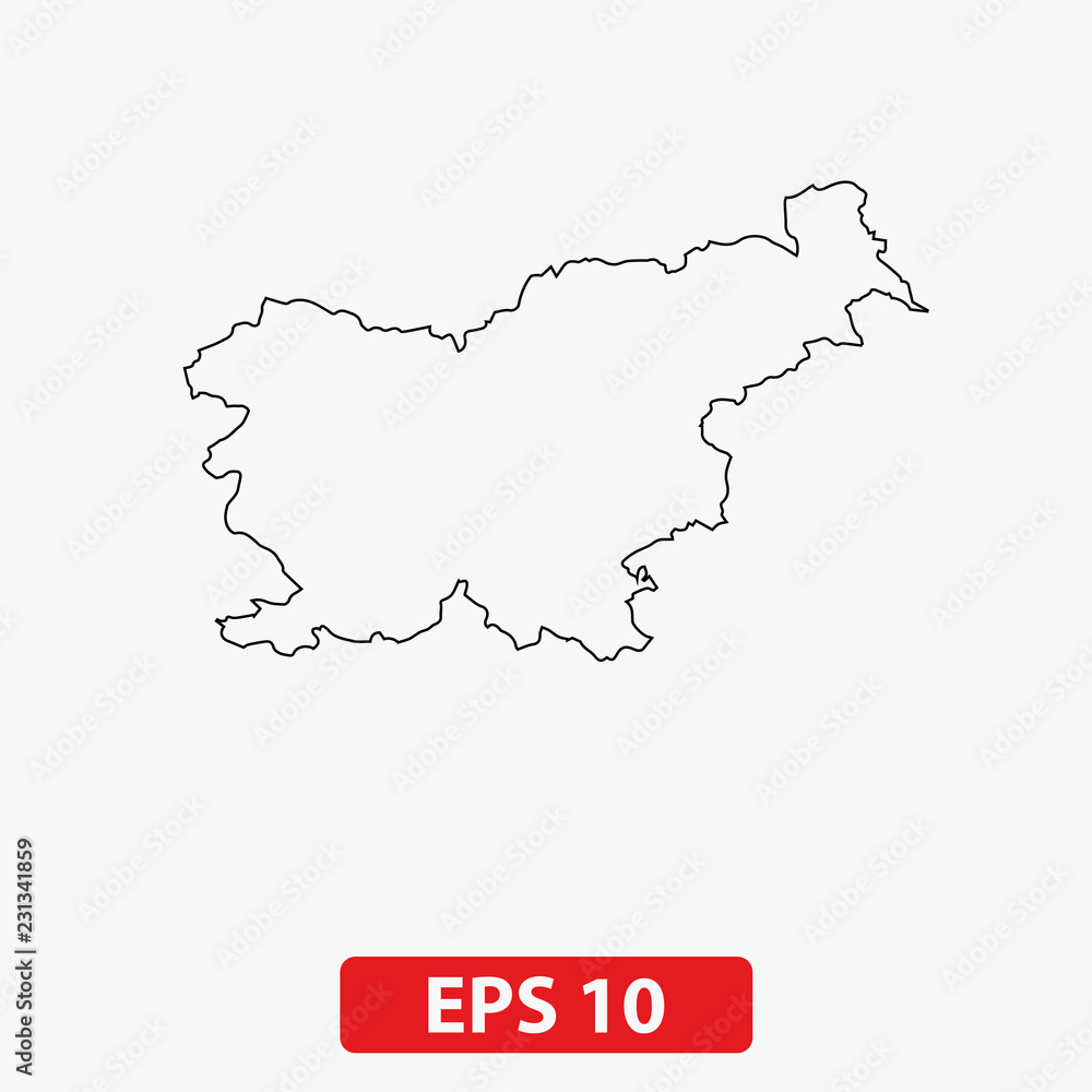 Fototapeta premium Map of Slovenia. Vector