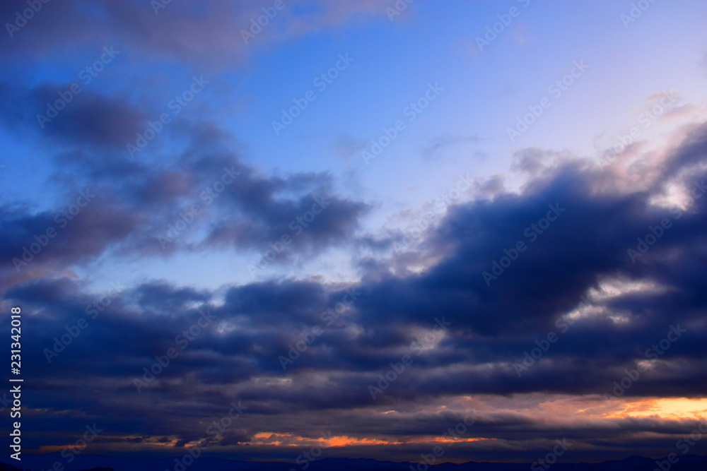 Clouds and sky at dawn