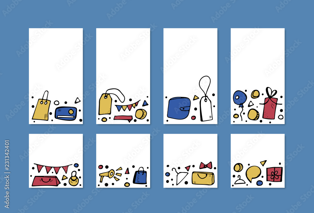 Fototapeta premium Sale objects for promotion. Vector illustration.