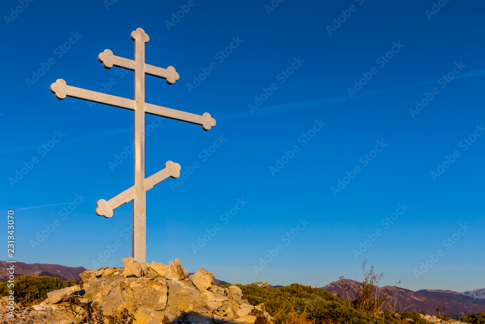 christian cross on the mount top christian cross on the mount top