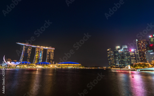 シンガポール　マリーナ・ベイ　夜景