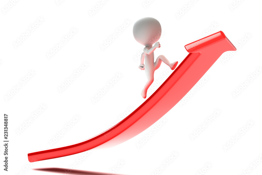 登り坂を駆け上がる人 Stock イラスト Adobe Stock