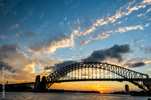 Harbour Bridge Sydney at Sunset