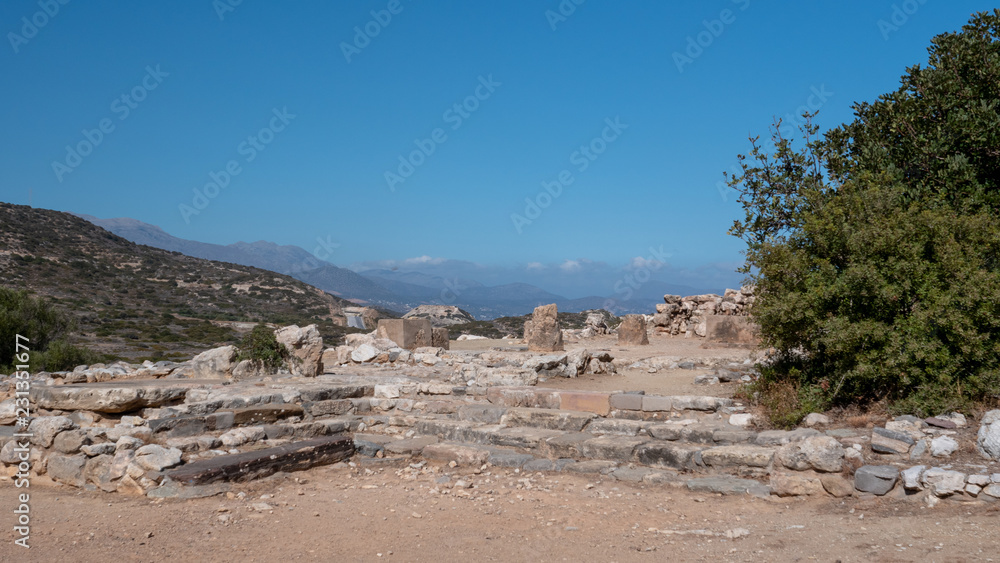 Ancient remains of Dorian city-state at Lato, NE Crete