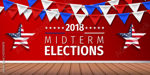 USA ELECTION 2018. VOTE Nov 6 2018. 2018 Midterm Congressional Elections.