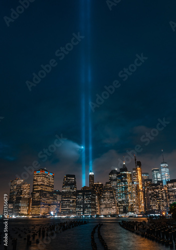 Canvas Print 9/11 Tribute Ligths