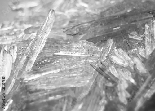 Macro background of menthol crystals.