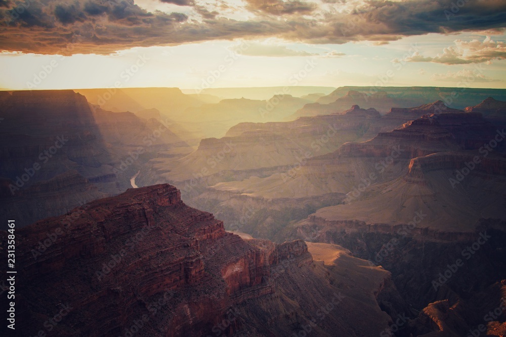 Amazing sunset over Grand Canyon