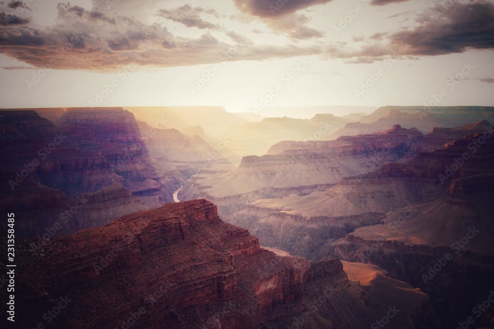 Amazing sunset over Grand Canyon