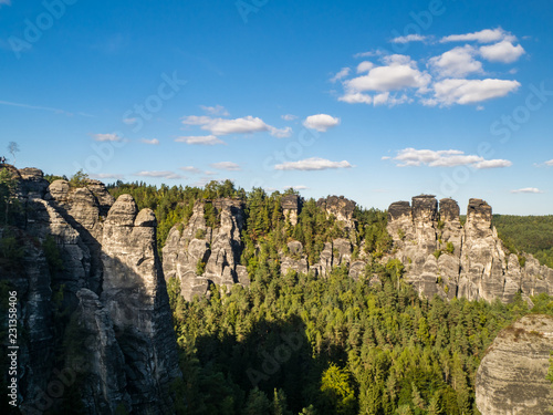 Sandstone landscape in saxony switzerland