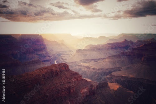 Amazing sunset over Grand Canyon