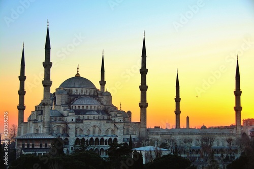 Sultan Ahmed Mosque, or the Blue Mosque in istanbul, Turkey