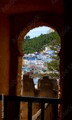 cityscape of famous blue town chefchaouen in rif mountains, morocco © Nikolai Link