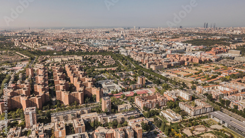 Aerial view of Madrid from the outskirts