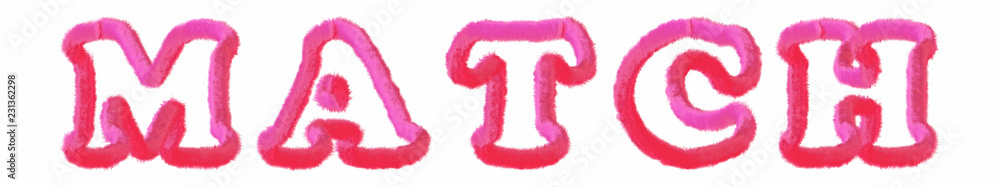 Match - clear pink text written on white background Match - clear pink text written on white background
