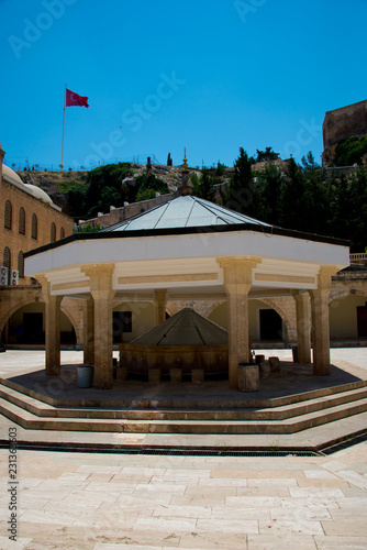 ablution facilities in courtyard of mosque Mevlid-i Halil Camii, sanliurfa, turkey
