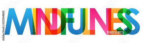 MINDFULNESS colorful letters banner