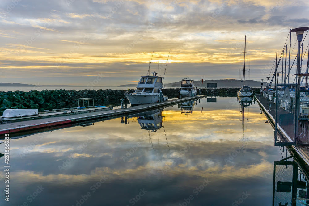 Marina Sunset Reflections 2