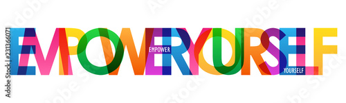 EMPOWER YOURSELF colorful letters banner photo