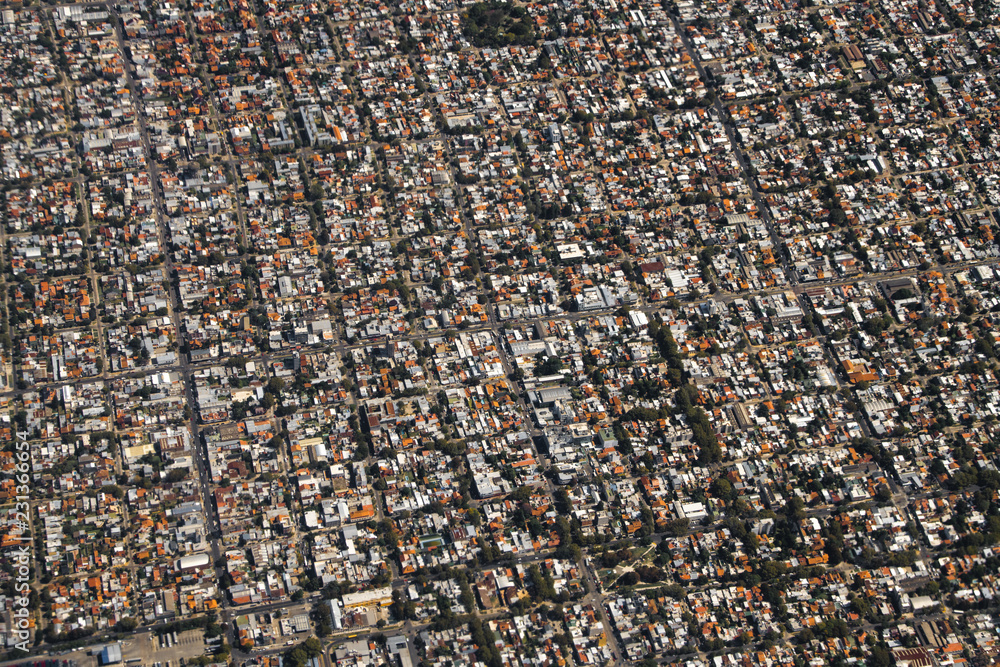 Fototapeta premium Widok z lotu ptaka na miasto Buenos Aires, Argentyna