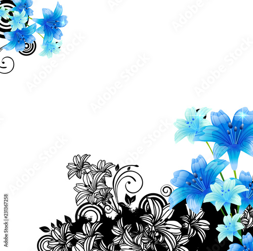 label with flora design