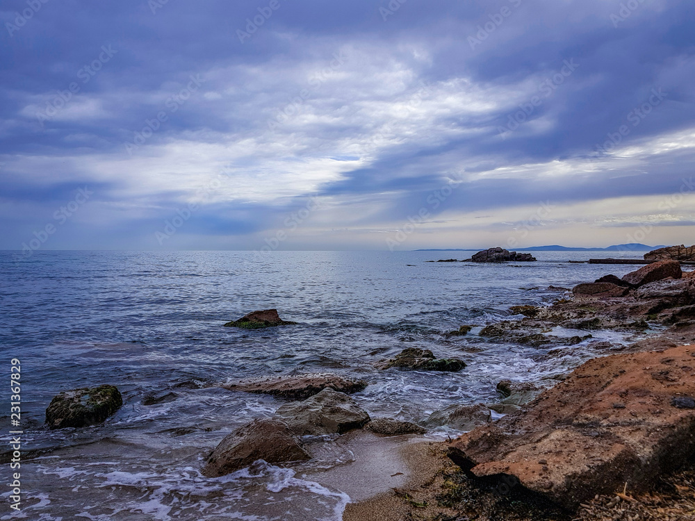 Meer Küste Wolken Harmonie Balance Ruhe Entspannung