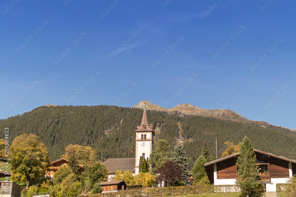 Dorf Kirche von Grindelwald