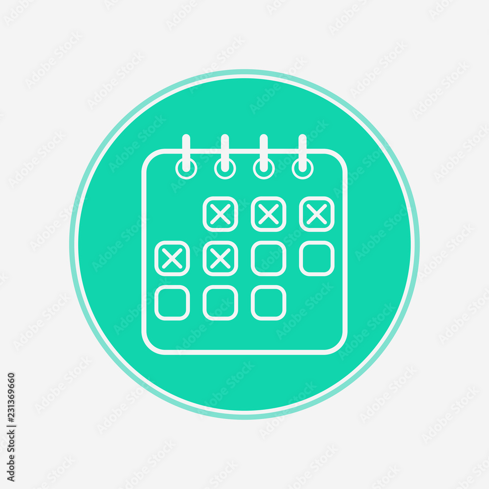Calendar vector icon sign symbol