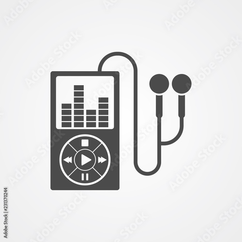 Music player vector icon sign symbol