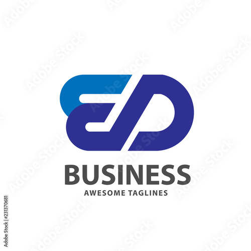 creative strong initial letter ed logo vector concept