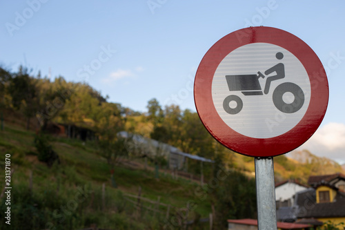 Do not enter tractor photo